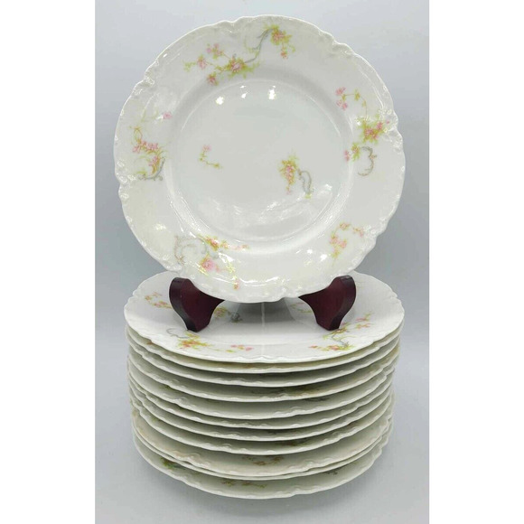 Set of 4 - MINT! Haviland Limoges Schleiger Pattern ~7.5" Salad Plates - Picture 1 of 9